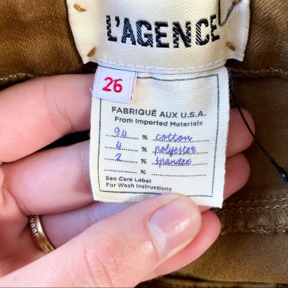 L’AGENCE Margot Cedar Brown Ankle Skinny Jeans - Picture 4 of 7